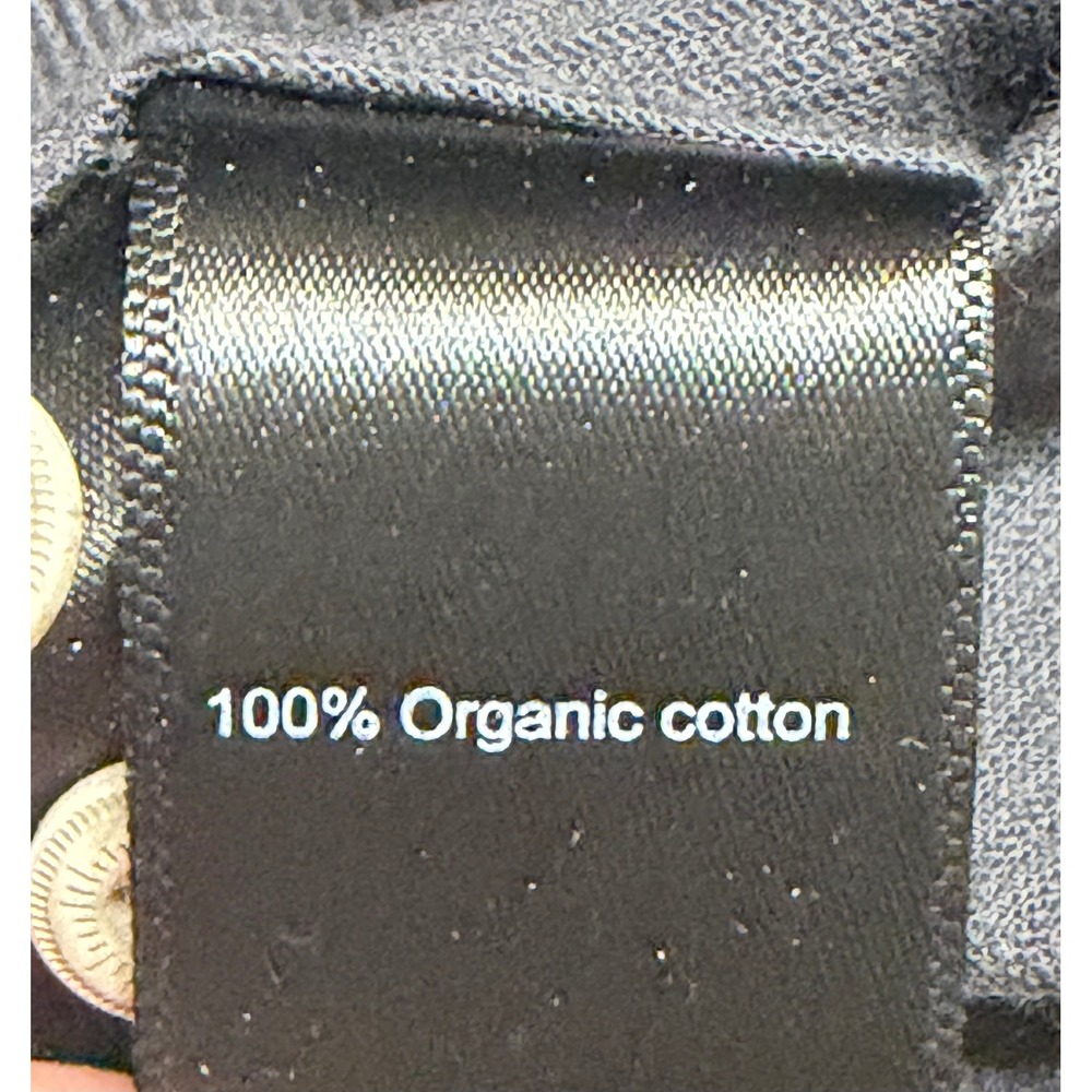 Wellen Slim Fit Corduroy Button Down Shirt Charcoal Grey Organic Cotton Sz L - Picture 8 of 10